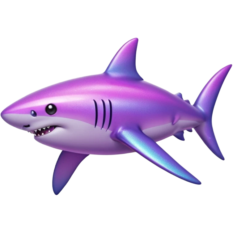glitter purple and pink shark emoji