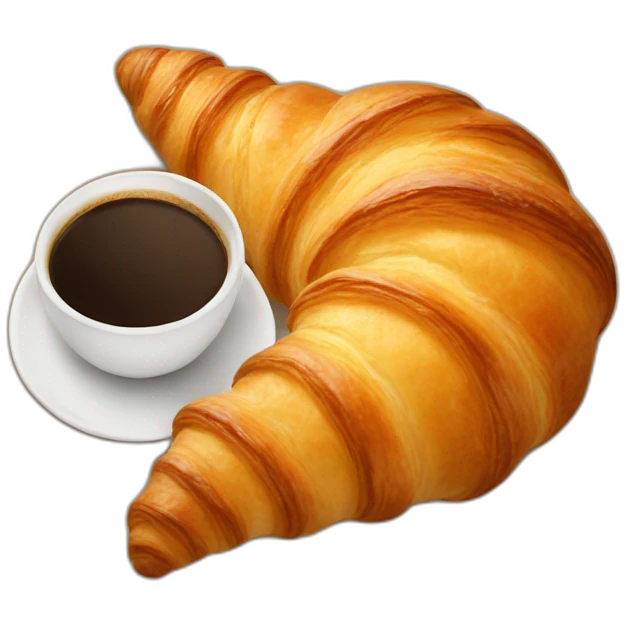 croissant and coffee emoji