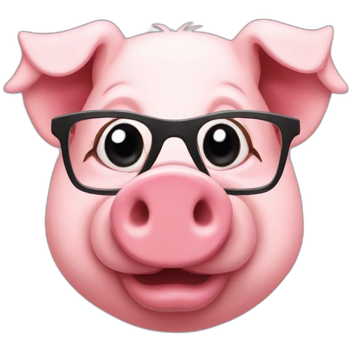 pig with glasses emoji