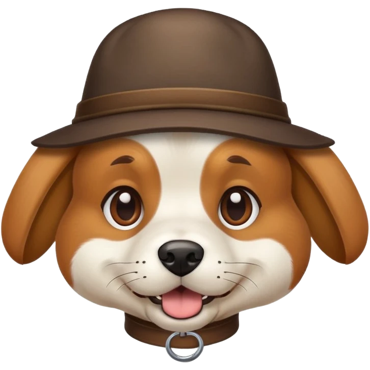 Dog wearing a hat emoji