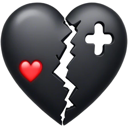 broken heart black emoji