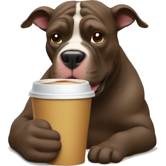 ingles BULLDO drinking coffee emoji