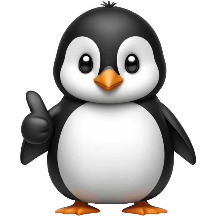 penguin giving thumbs down emoji