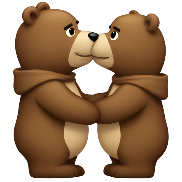 Two bears kissing emoji