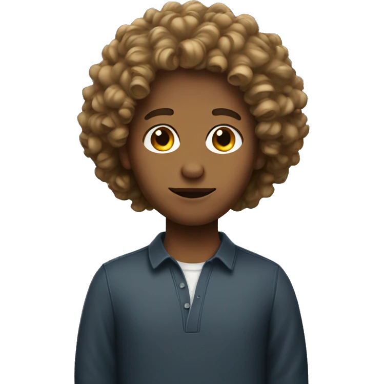 A person with curly hair emoji