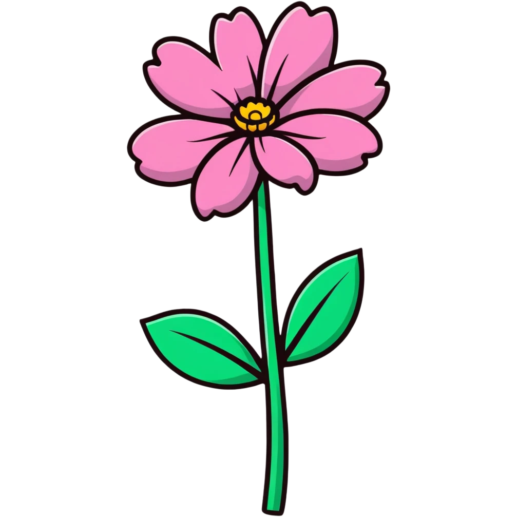 unrealistic pink flower emoji