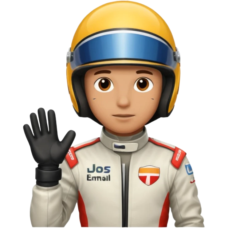 Formula racer man emoji