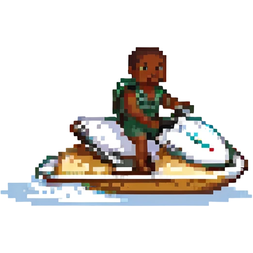 black man on a jet ski emoji