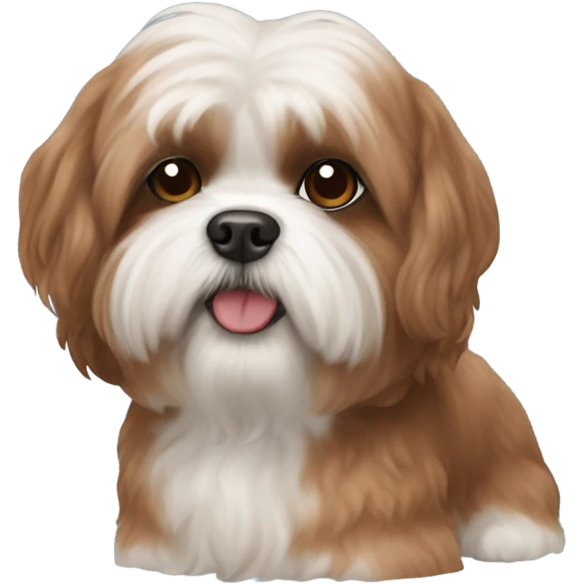 A shitz bichon redish brown dog emoji