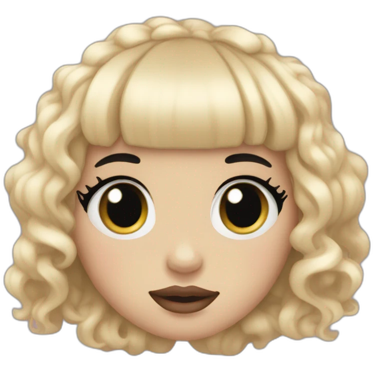 Melanie Martinez with black and blond hair emoji