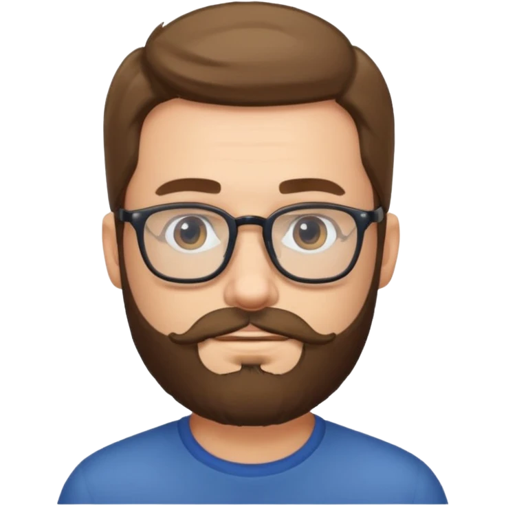glasses man with beard emoji
