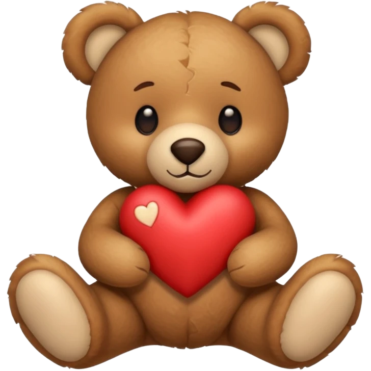 Teddy with heart on the side emoji