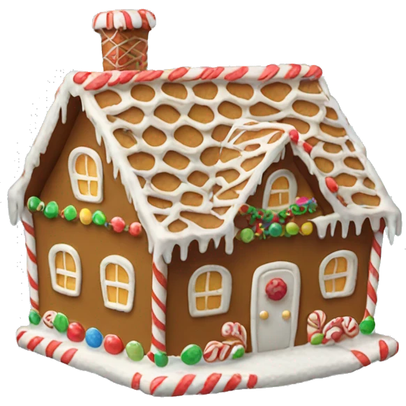 Gingerbread house emoji