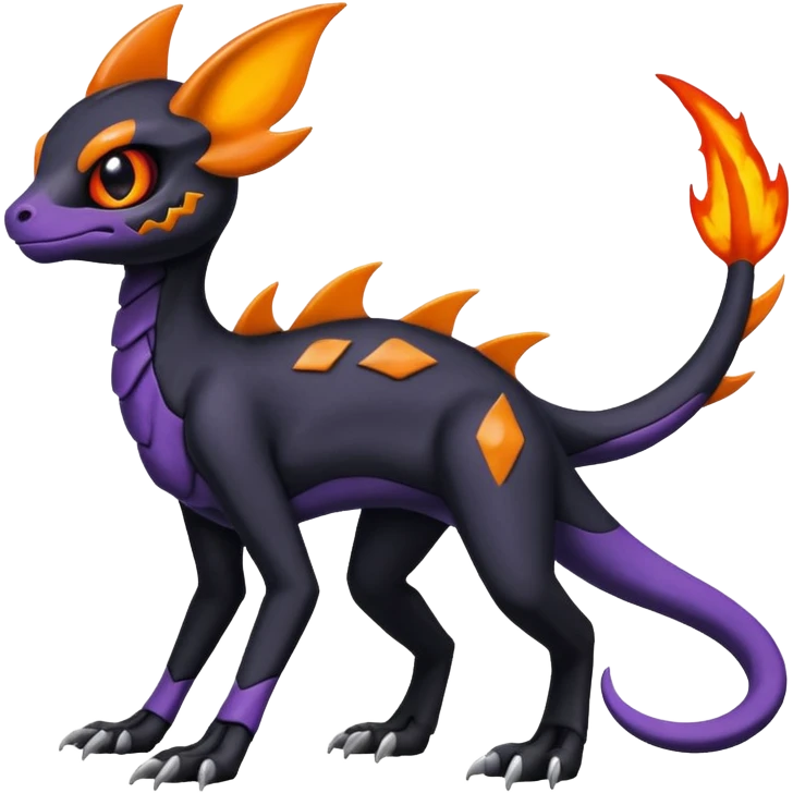 Shiny Duskull-Salandit-Umbreon-Fakémon-hybrid-creature (full body)  emoji