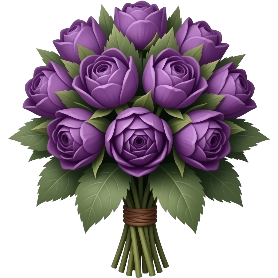 Mor menekşe buketi ama daha estetik ve gercekci kurdake olmasın ve solmus olsun yaprakları daha fazla olsun ve birde alt kısım biraz kahverengi olsun emoji