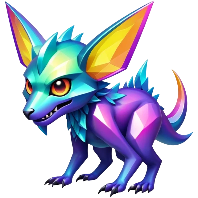 Edgy iridescent aesthetic-scenery-Fakémon-creature emoji