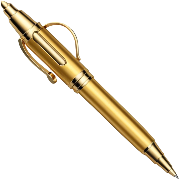 3D perspective academic premium golden vip pro pen emoji