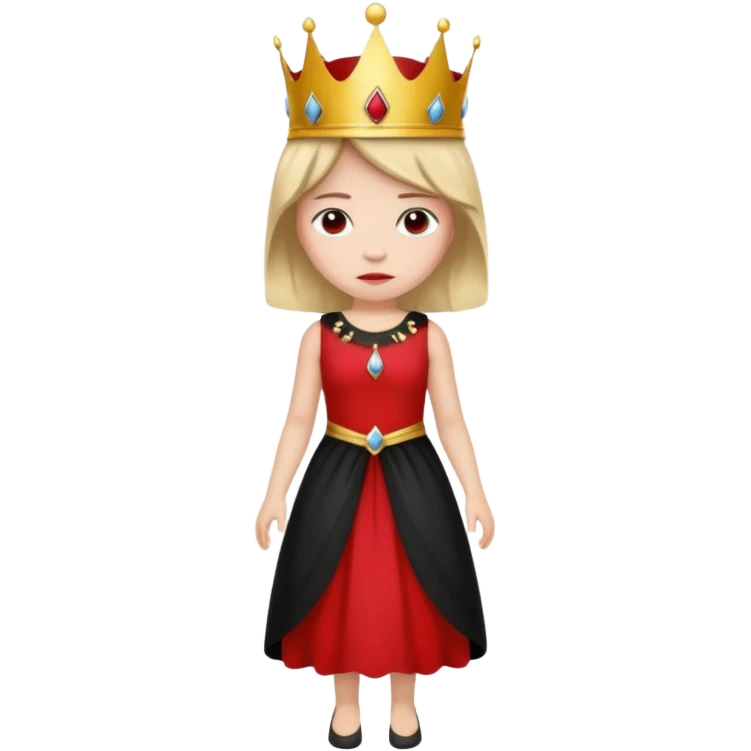 Emoji da Rainha Vermelha da História Alice no país das maravilhas de corpo inteiro  emoji