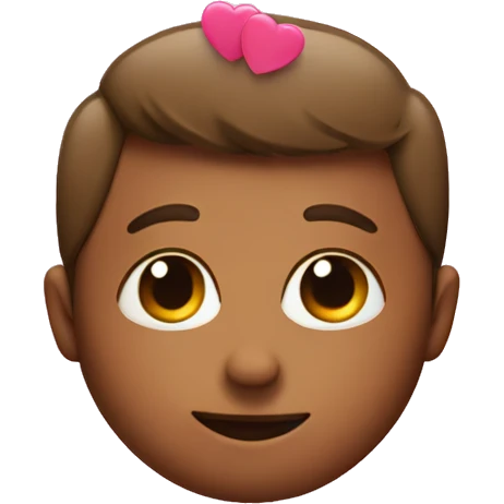 heart eyes emoji with hearts on top of the head emoji