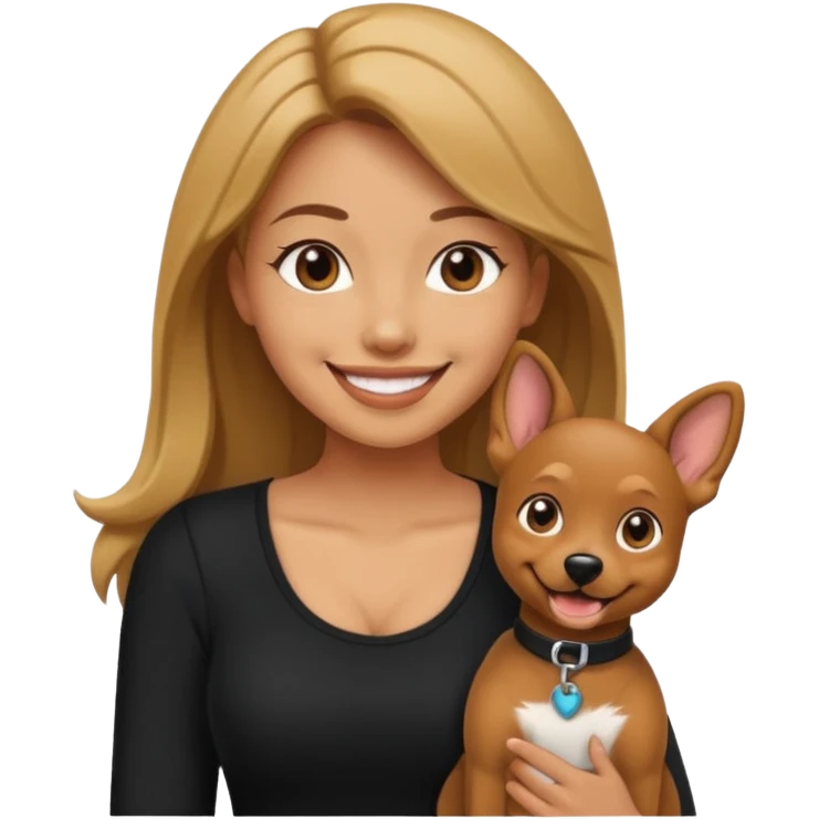 Emoji perempuan sedang doggy emoji