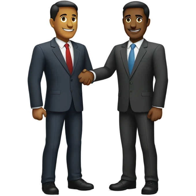 two business man shaking hands emoji