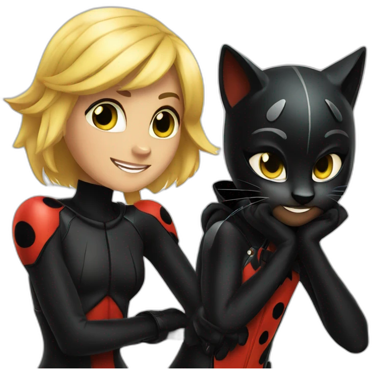 Ladybug and cat noir  emoji