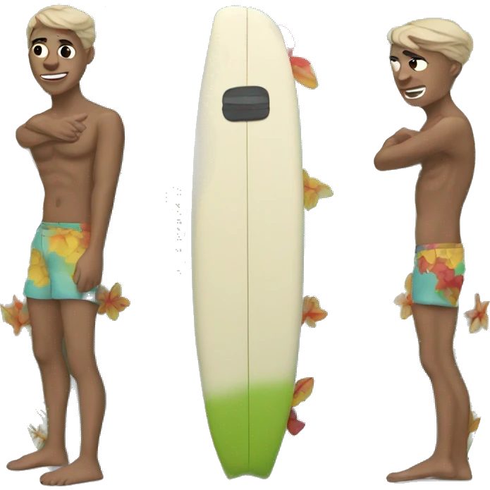 me with a surf board emoji