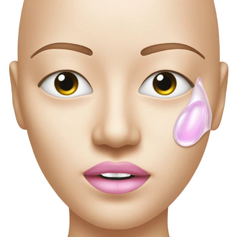 Moisturizing hydrogel face mask pink with slits for eyes, lips and nose  emoji