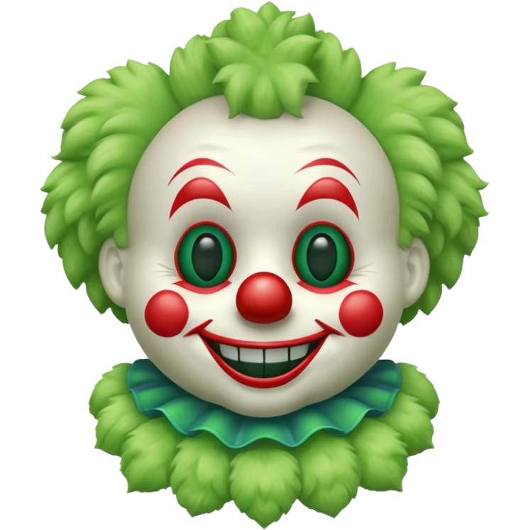 green plush toy clown emoji