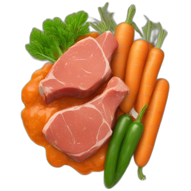 plat en sauce blanche avec des carottes des poireaux et de la viande emoji