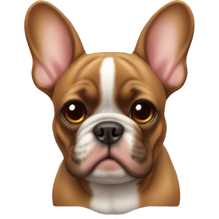 Red fawn french bulldog emoji