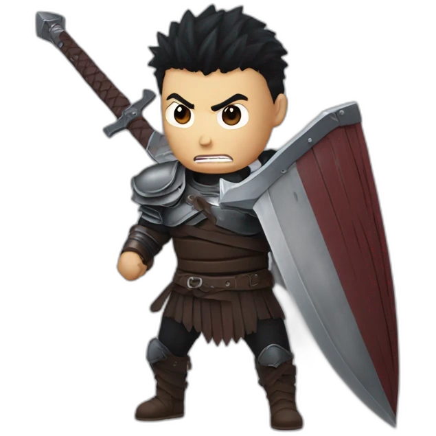 angry berserk guts carrying huge sword without guard emoji