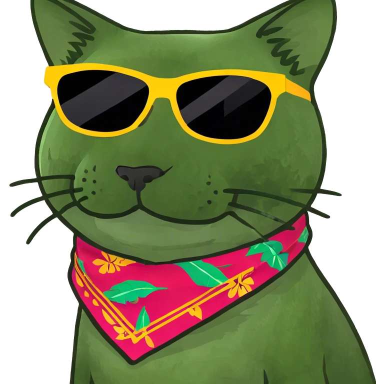 Cat with sunglasses emoji