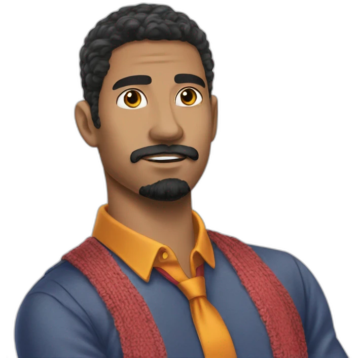 mysterious bearded male standing alone emoji