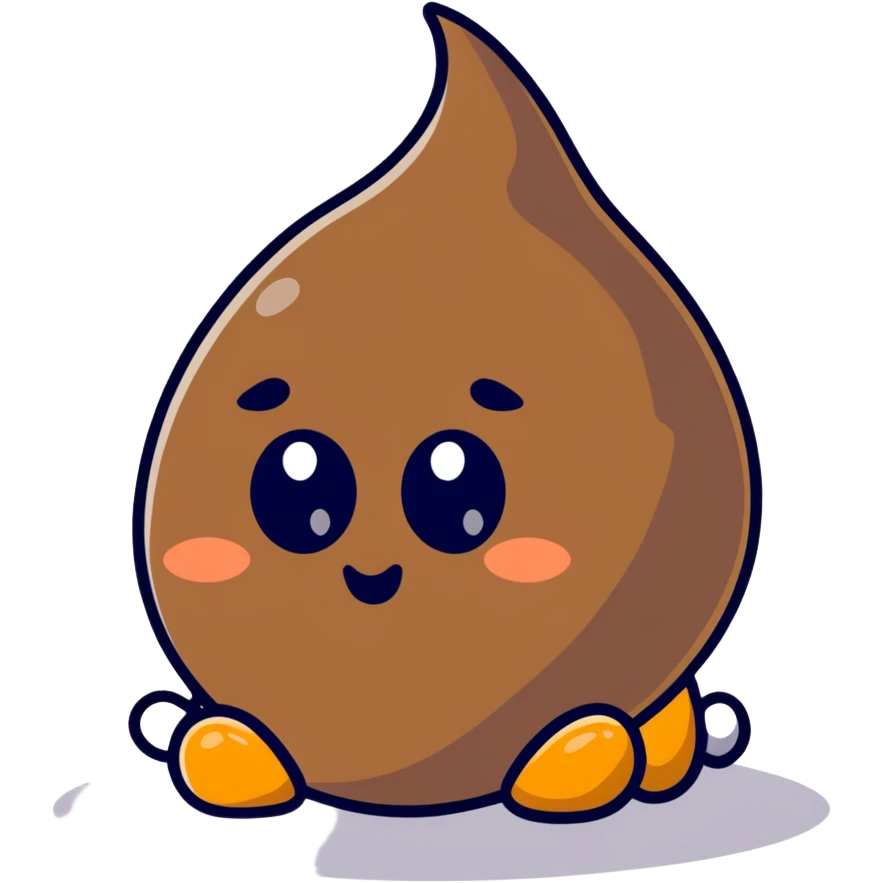 cute poop with big eyes emoji