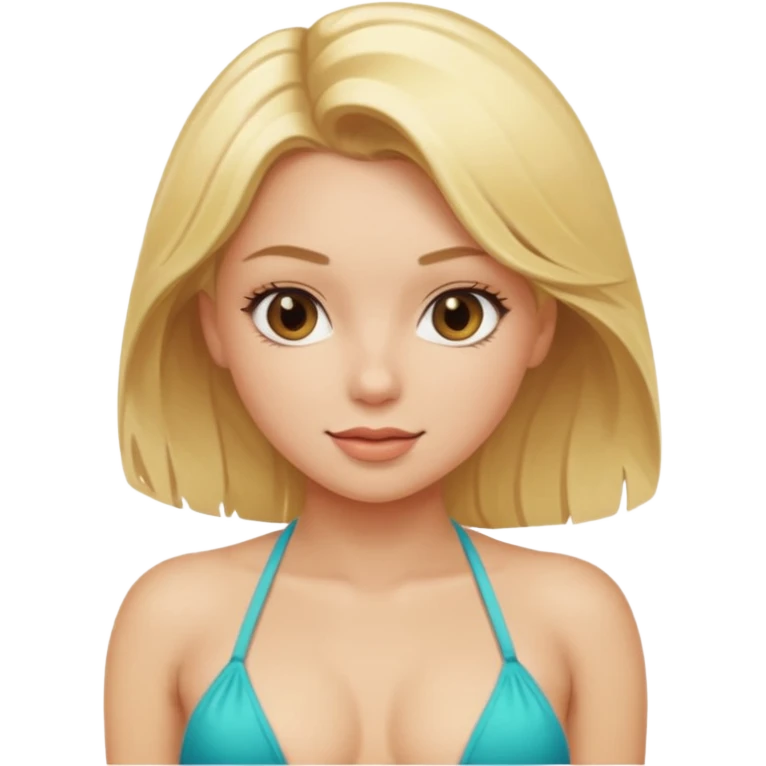 A sexy girl wiht blond Hair and a Bikini  emoji