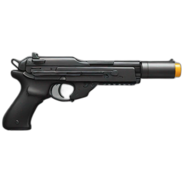 Black tiger gun emoji