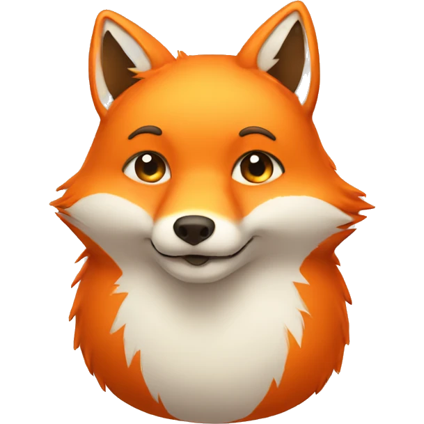 a fat orange fox emoji