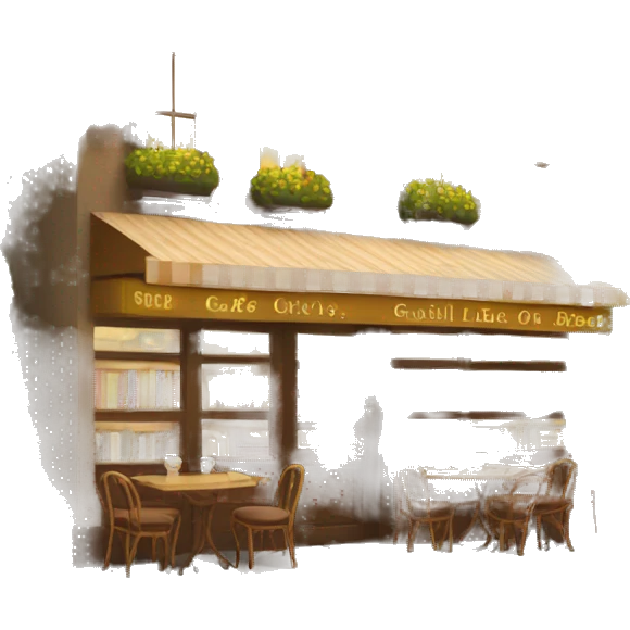 cafe y libros emoji