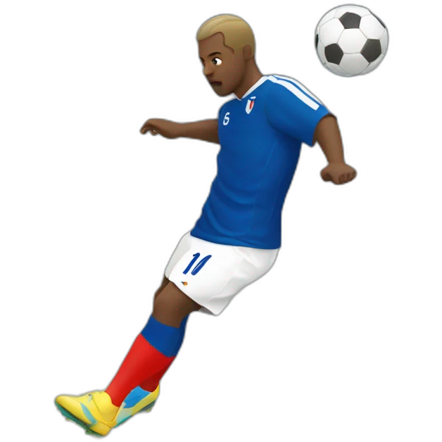 White French football player shooting the ball emoji