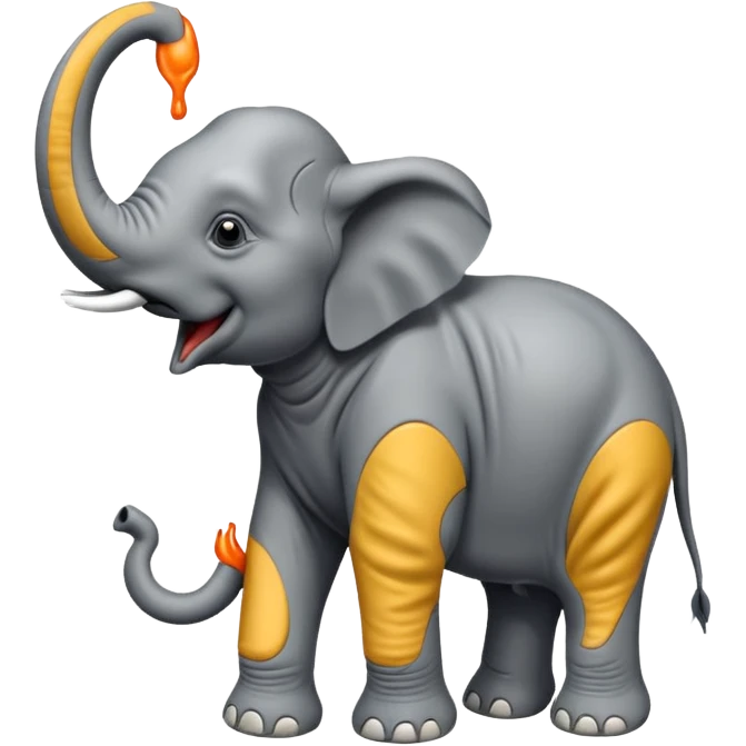 elephant with no legs in pain emoji