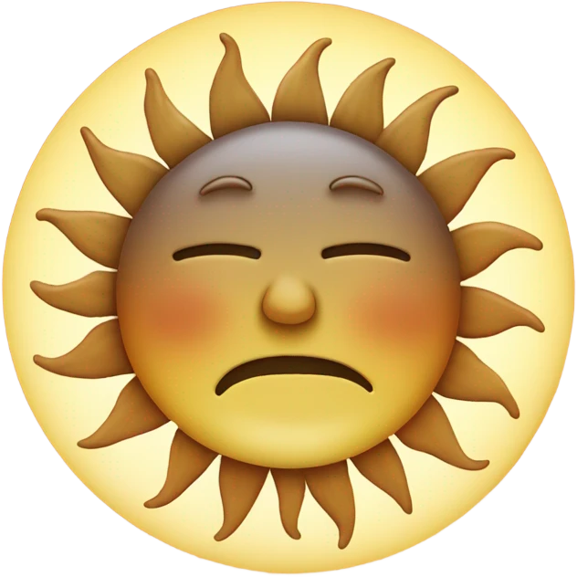 Sun with cresent moon emoji