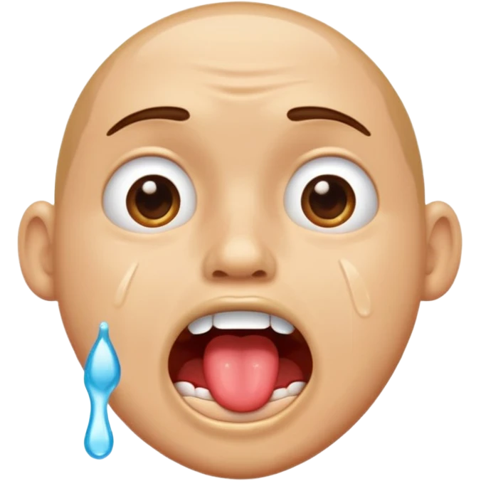 Guy drooling saliva coming out of mouth emoji