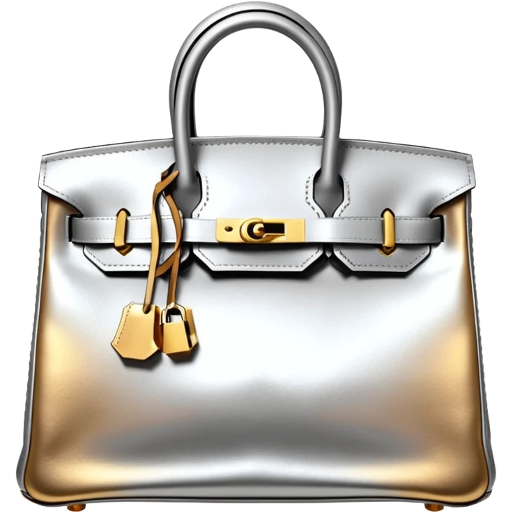 hermes birkin silver color gold hardware emoji