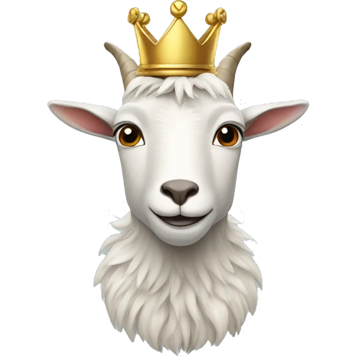 Goat with crown emoji