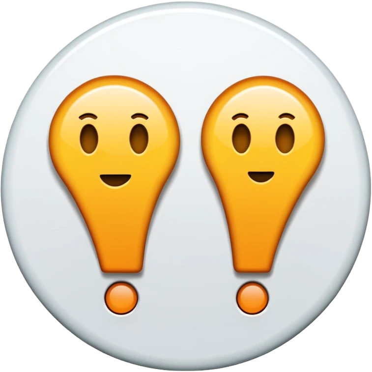 2 exclamation marks in a circle with white colour and its background in light blue colour emoji
