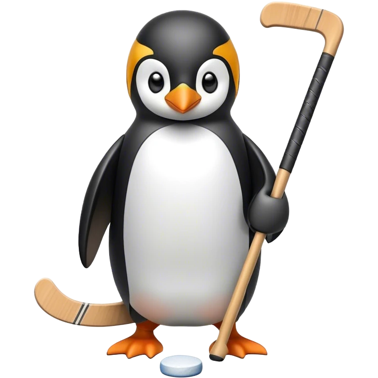 пингвин с клюшкой  emoji