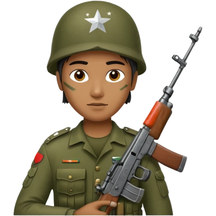 indian army ak47 gun emoji