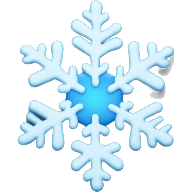 Melting snowflake emoji