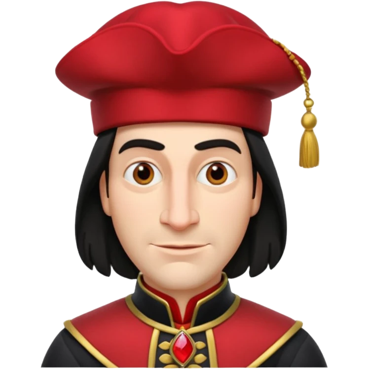 lord farquad avec un chapeau rouge plat sur le dessus emoji